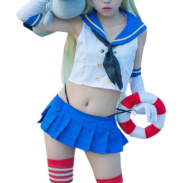 Amazon.co.jp: [hira] 島風 光沢 エナメルコスプレ衣装-艦隊これくしょ